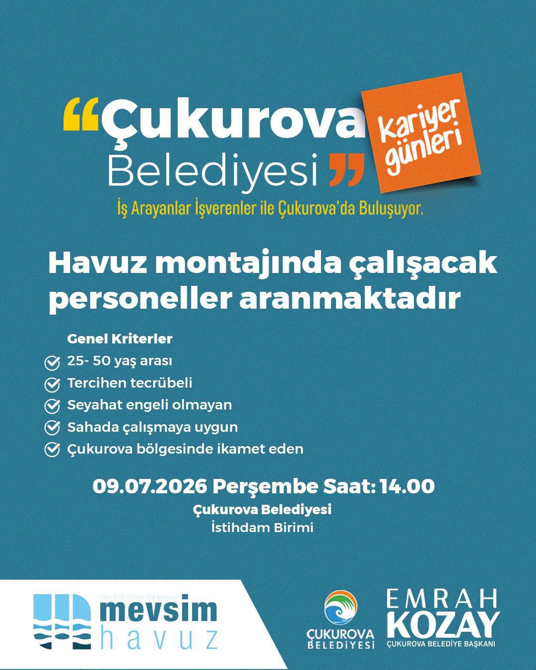 HAVUZ MONTAJ PERSONELİ