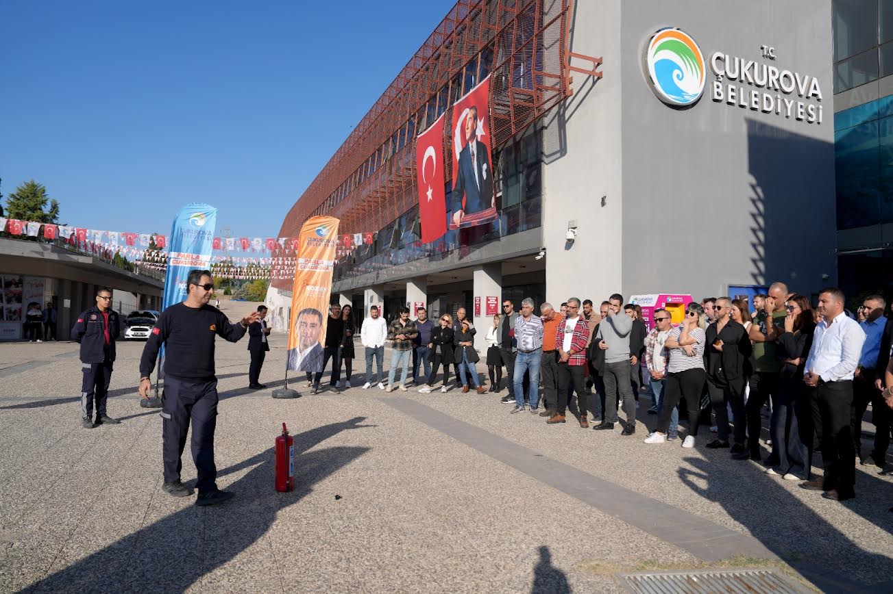 Çukurova Belediyesi'nde Yangın Tadbikatı